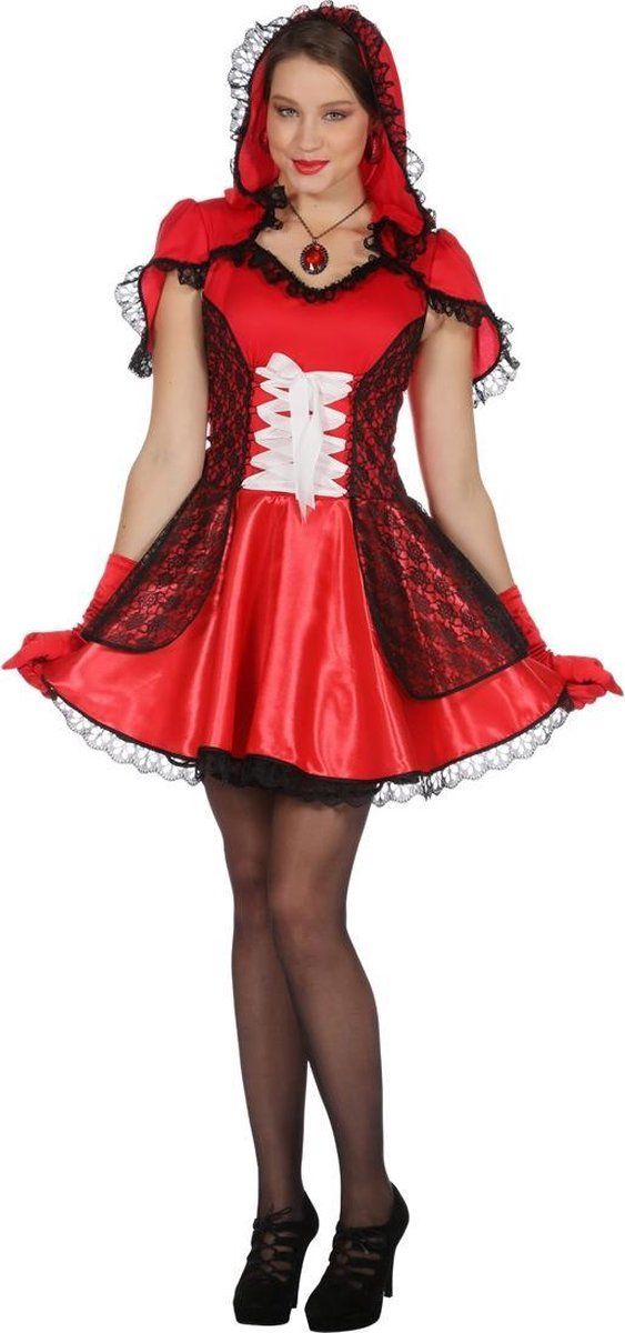 Wilbers Roodkapje Jurk voor Volwassenen - Rood - Polyester - EAN: 8714438755181