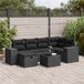 Maison Exclusive - Ensemble de meubles de jardin 7 pièces avec canapé et coussins, noir, en polyrotin