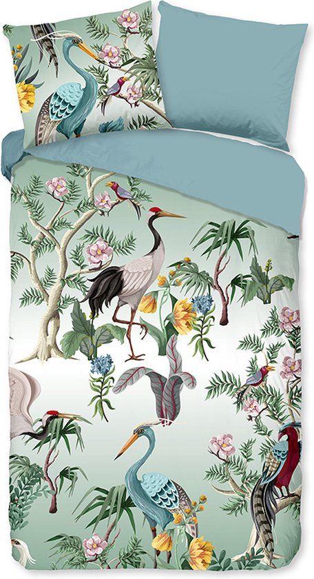 Good Morning Dekbedovertrek "kraanvogel" - Multi - 140x200/220 cm - Katoen