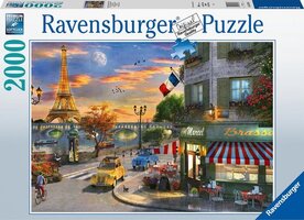 Ravensburger Romantische avond in Parijs Puzzel - 1000 stukjes - Multicolor - Vanaf 14 jaar