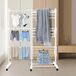 Tringle à linge Séchoir pliable XXL Acier inoxydable Grande capacité Vert clair