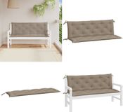 vidaXL Tuinbankkussens 2 stuks 150x50x7 cm Oxford stof taupe