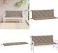 vidaXL Tuinbankkussens 2 stuks 150x50x7 cm Oxford stof taupe