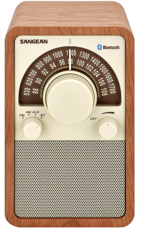 Sangean WR-15BT Personal Analog Radio - Walnut
