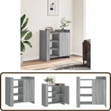 vidaXL Dressoir Grijs Sonoma Eiken 75x35x75 cm