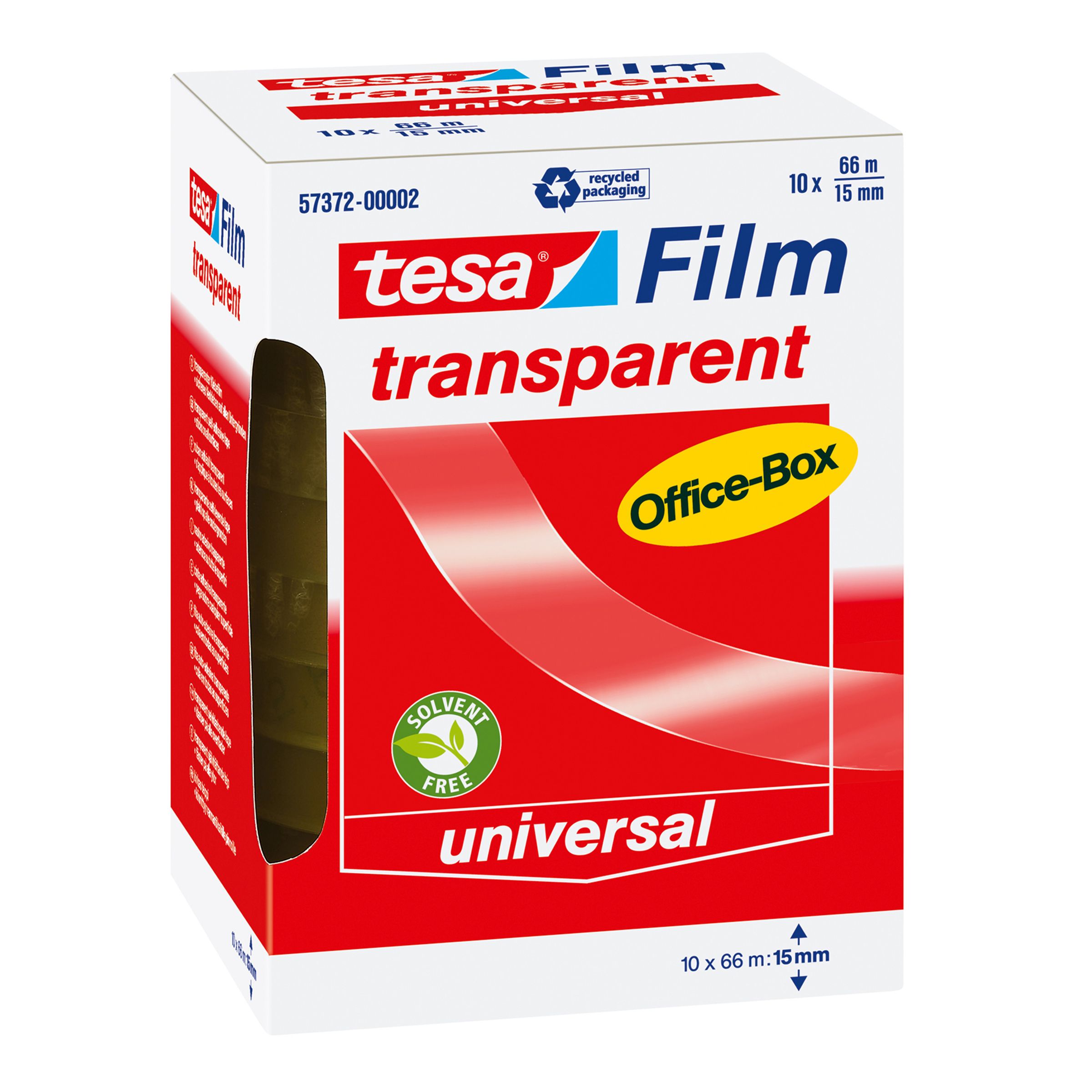 TESA tesafilm - Transparante tape - 15mm x 66m - 10 stuks