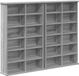 vidaXL Bibliothèque 2 pièces Gris Sonoma 60 x 17 x 92 cm Bois traité