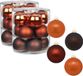 Inge-glas Inge's Christmas Decor Gmbh 24x stuks glazen kerstballen kastanje bruin 8 cm glans en mat