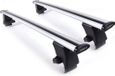 Farad Dakdragers pour Nissan Pulsar à partir de 2014 toit plat - Aluminium - Haute capacité de charge 100kg - Wingbar - Argent
