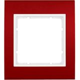 Hager B3 - Frame 1 element Aluminium Rood Wit Polar