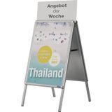 Holtz magnetoplan plakatstandaard SP A0, zilver geëloxeerd, binnen/buiten