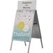 Holtz magnetoplan plakatstandaard SP A0, zilver geëloxeerd, binnen/buiten