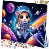 Massido Schilderen op nummer 40x50 cm Astronauta