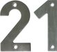 AMIG Huisnummer 21 - massief Inox RVS - 10cm - zilver