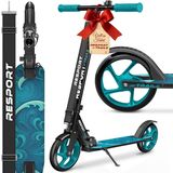 RE:SPORT Citystep voor Kinderen & Volwassenen - Kinderstep - Step met Grote Wielen 200mm - Inklapbaar & Verstelbaar - Tot 100kg - Inclusief Bel & Draagriem - Kickscooter