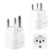 Set van 2 reisadapters, Zuid-Afrika, stekker India, stekker type D/M stopcontact, stroomadapter IN, bus voor EU naar Zuid-Afrika, India, Sri Lanka, Namibië, Nepal