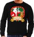 Bellatio Decorations Shoppartners Bv Foute kersttrui / sweater Santa is no vegan - zwart - Kerstman met pistool heren XXL
