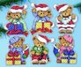 Design Works Kleine Kerstberen Plastic Canvas Ornamenten, Multi-Color