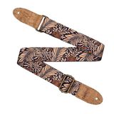 CASCHA Midnight Jungle Ukelele riem, veganistisch, verstelbare en comfortabele ukelelengordel van milieuvriendelijke materialen, duurzaam en stijlvol, past bij alle ukeleles, ideaal voor alle spelers