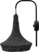 Antigo Grijze wandlamp met handgemaakte, katoenen kap in boho-stijl, MAHAKA 4034
