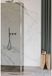 Fortifura Galeria zijwand - 40x200cm - rookglas - 8mm - met hoekprofiel - PVD - geborsteld RVS