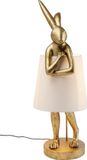 Kare Design Tafellamp Vloerlamp Animal Konijn Goud XL H 88 cm