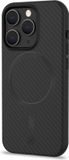 Celly UltraMag Siliconen hoesje met hoesje - Geschikt voor Apple iPhone 14 Pro - TPU Back Cover - Microfiber - Carbon - Zwart