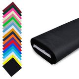 FT Fashion Track Zwarte Katoenen Stof per Meter UK - 147,5 cm breed - 100% Effen Katoenen Stof - 2 Meter