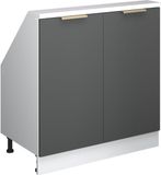 Vicco Rion Kast voor schuine wand – 80 x 81.6 cm met 2 deuren Antraciet-goud