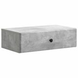 vidaXL Wandgemonteerde Zijtafel Betongrijs 59 x 34,5 x 17 cm