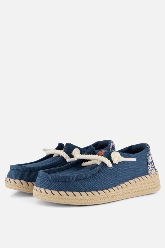 HEYDUDE Wendy Instappers blauw Textiel - Maat 39