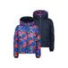 Vingino gebloemde reversible jas - donkerblauw/multicolor