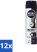 Nivea Men Deospray XXL Invisible Black & White Original Anti-Transpirant 200 ml (12 stuks)