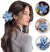 ECARLA Pince à cheveux Fleur Pastel Bleu SP152CN