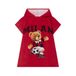 AC Milan Poncho voor kinderen, 60 x 120 cm, 100% katoen, officieel product, Rood