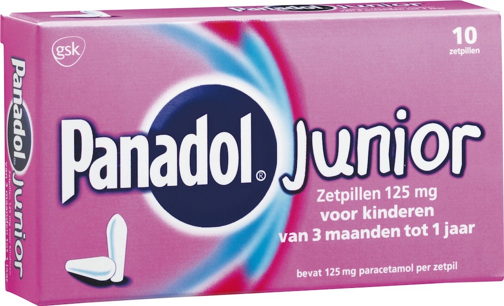 Panadol Junior Zetpillen 125mg 3 Maanden - 1Jaar