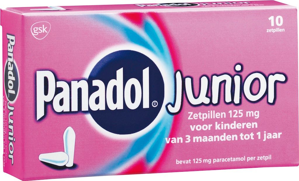 Panadol Junior Zetpillen 125mg 3 Maanden - 1Jaar