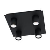 EGLO Valcasotto Plafondlamp - Zwart - 32 cm