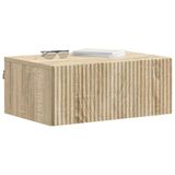 vidaXL Muurbevestigde Nachttafel Set van 2 Sonoma Eiken 49 x 34,5 x 20 cm