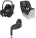 Maxi-Cosi Pebble Pro & Pearl Pro² autostoelen met FamilyFix 3 base bundel - vanaf de geboorte tot 4 jaar, Black