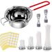 Merkloos DIY Kaarsen Maakset - 200 Lonten, Smeltkroes 400 ml, Lonthouders & Stickers