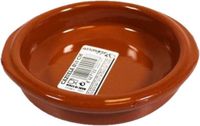 Concorde Tapas serveer of ovenschaaltje - rond - terracotta aardewerk - D10 x H2 cm - Traditioneel - Uit Spanje
