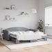 vidaXL Divan-lit avec lit gigogne 100x190 cm tissu gris clair