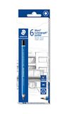 STAEDTLER 100J-HB Jumbo-potloden Mars Lumograph jumbo, zeskantige vorm, hoge breukvastheid, hoge kwaliteit, Made in Germany, hardheid HB, 6 stiften in kartonnen vouwdoos