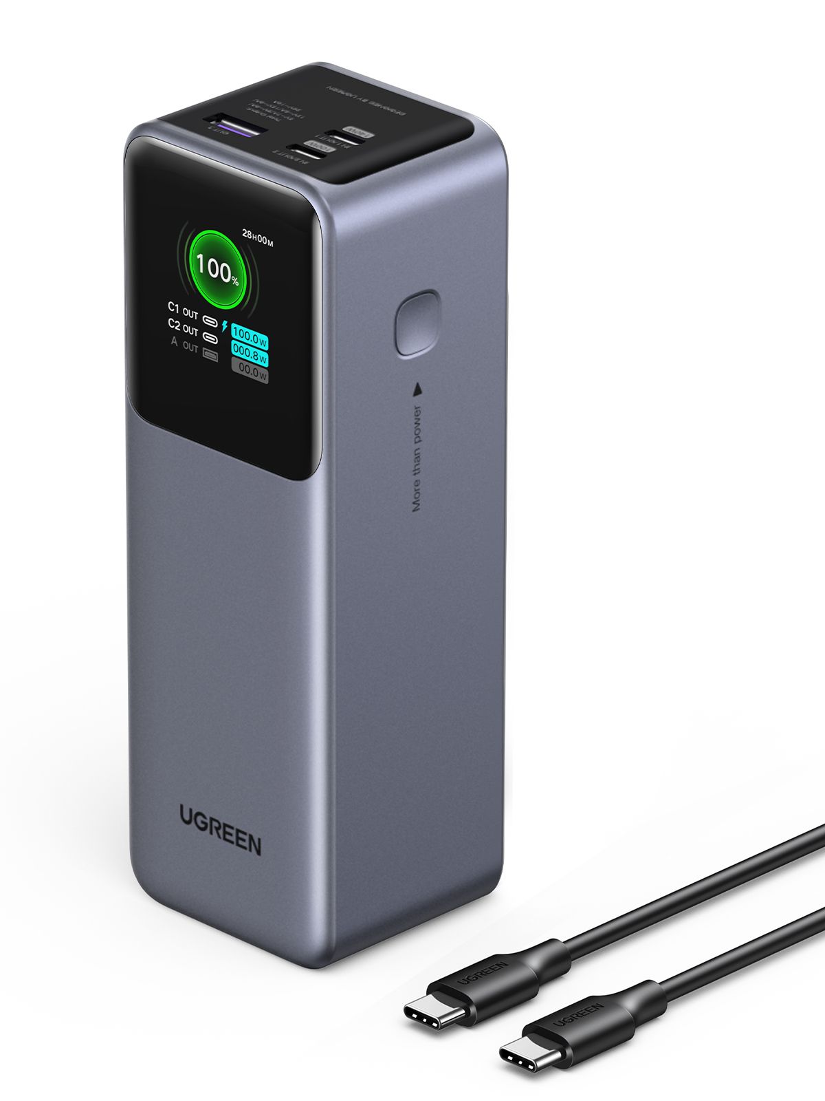 UGREEN 25000mAh 200W Fast Charging Power Bank - Grijs