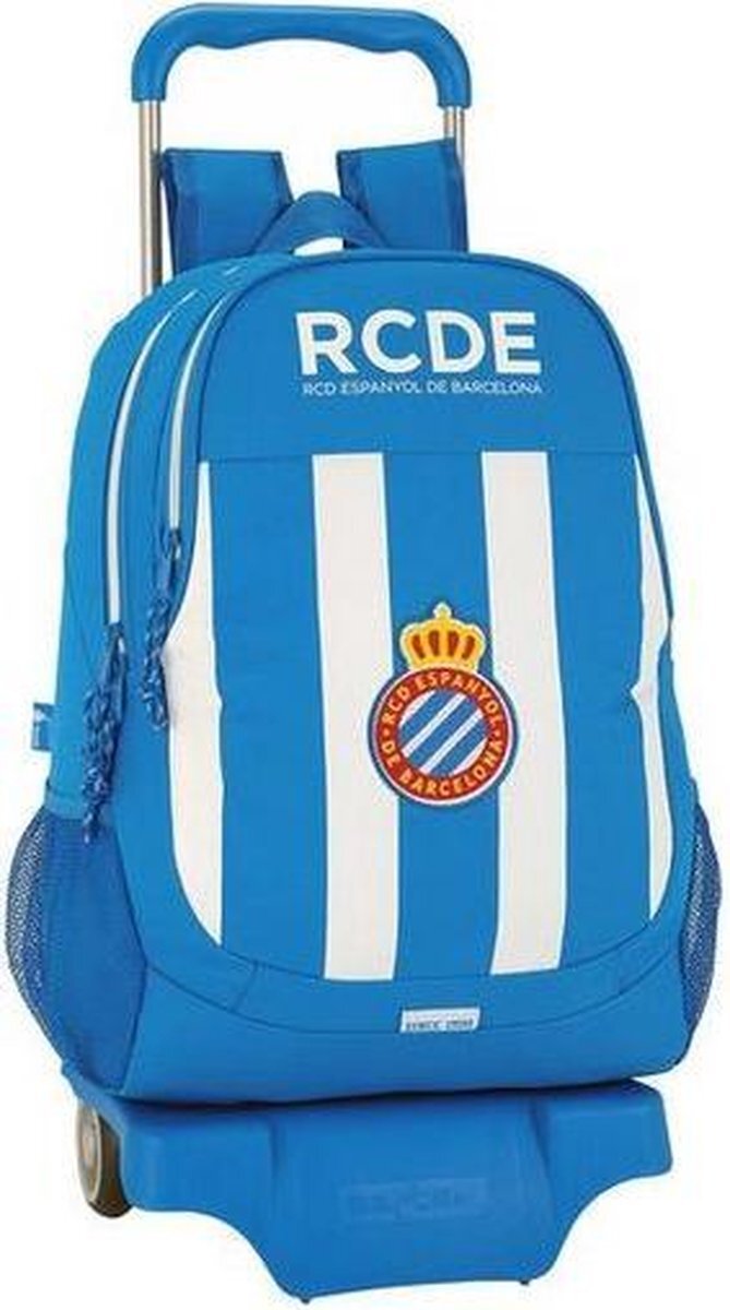 RCD Espagnol Schoolrugzak met Wielen 905 RCD Espanyol Blauw Wit