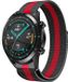 Strap-it Milanese Smartwatch bandje - Utilisable derrière une vitre pour Huawei Watch GT - Noir/Rouge