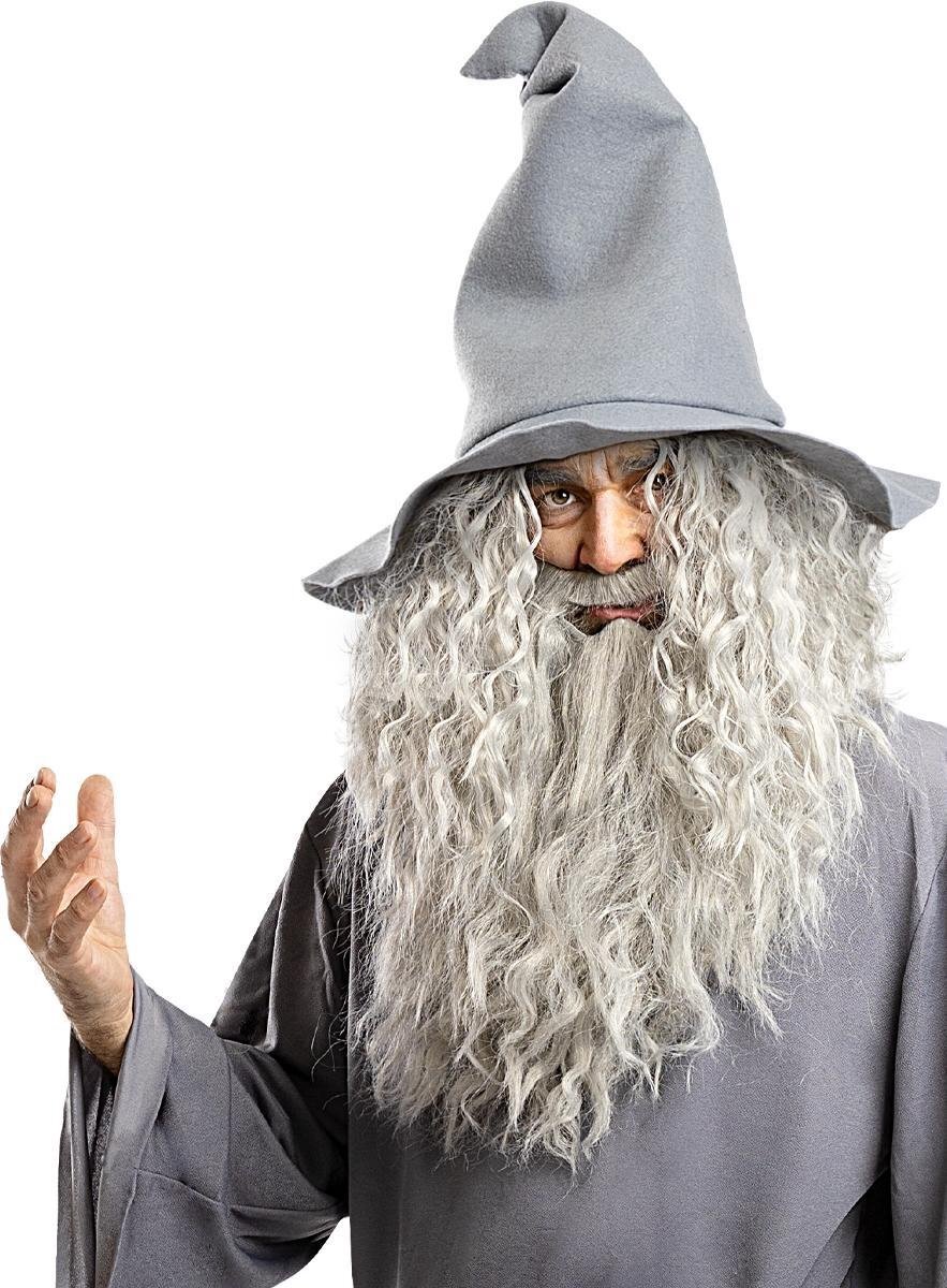 Funidelia Gandalf pruik met baard voor mannen - Lord of the Rings