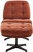 Vente-unique Fauteuil met voetenbank in gestructureerde terracotta stof TOLOZI