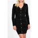 GUESS Adele Logo Chenille Jet Black A996 Robe Mini Femme Taille 40